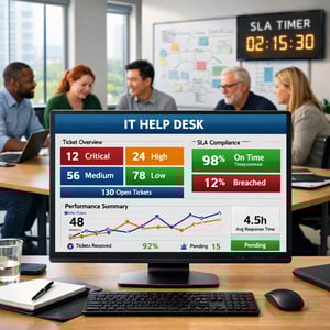 IT Helpdesk Dashboard with Team Collaboration and SLA Metrics