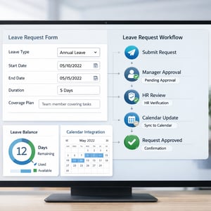 Leave Request Workflow NoCode Platform Interface-1