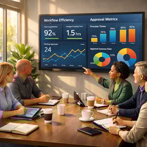 Operations Leaders Collaborating In Modern Office