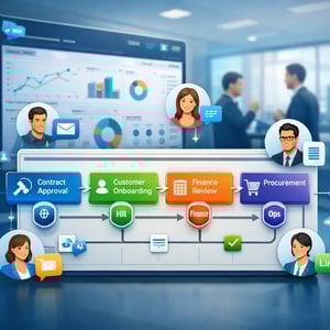 Salesforce Dashboard Workflow Automation Cross Department Collaboration
