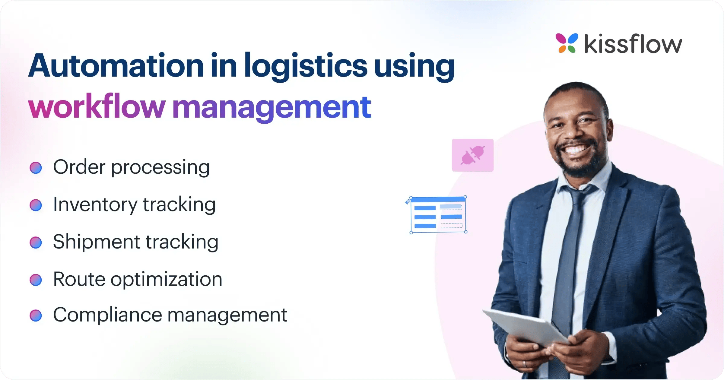 Automation in logistics using workflow management