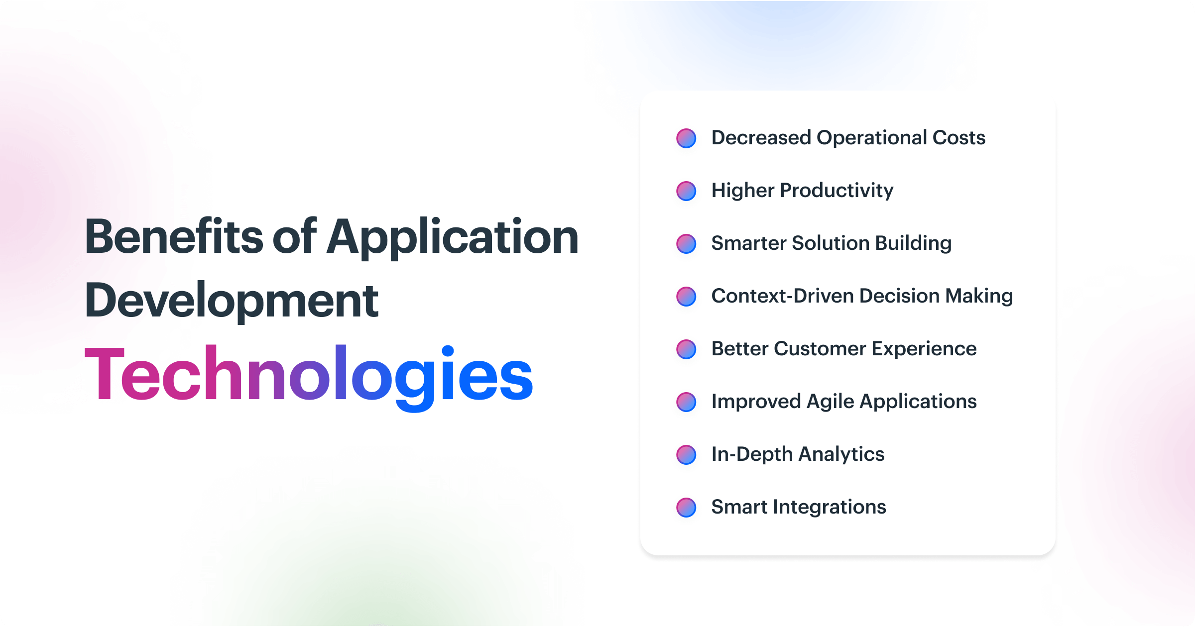 Benefits of App development technologies