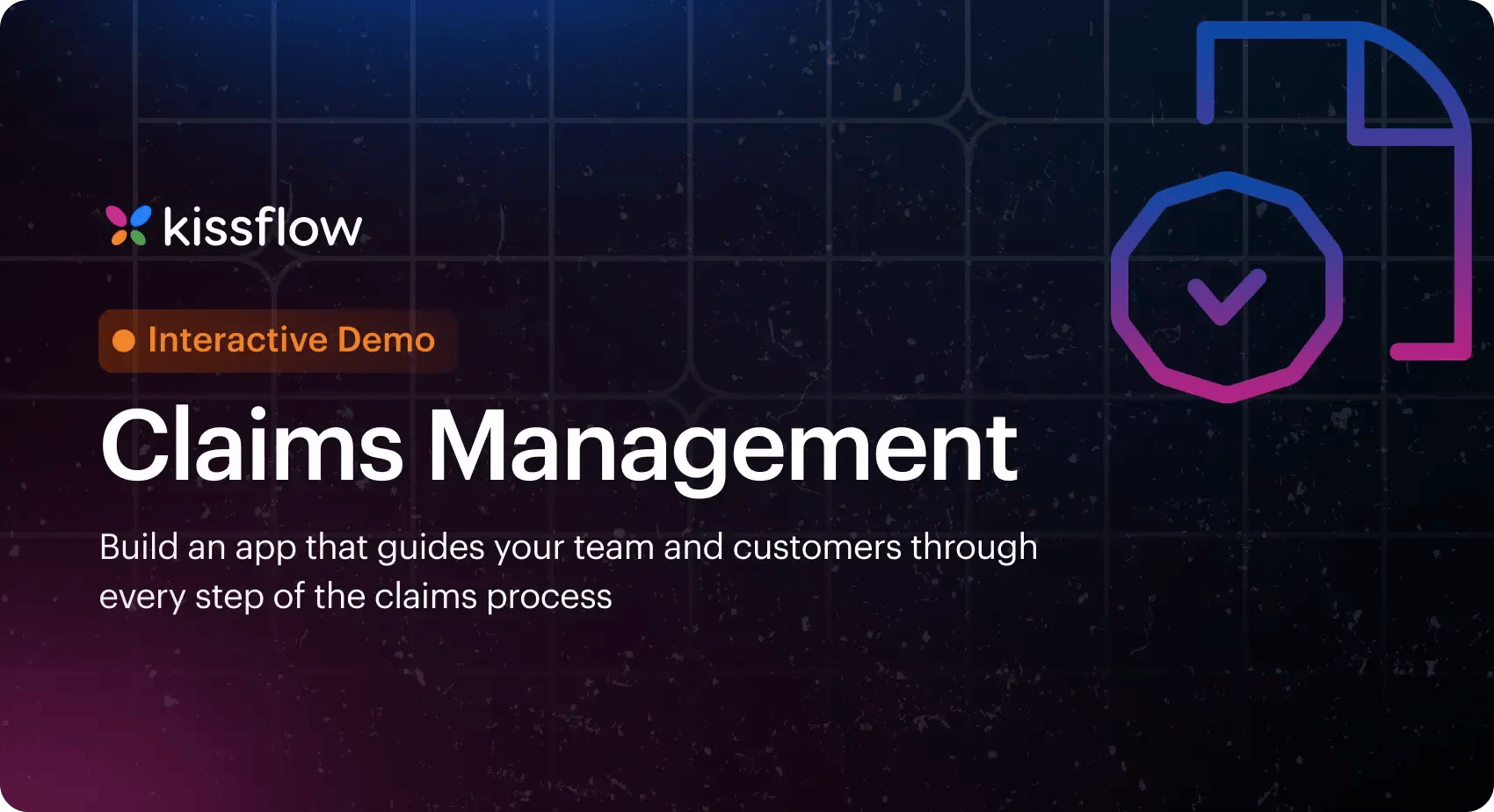 Illustration of a claims management system showing a simplified view of the process flow