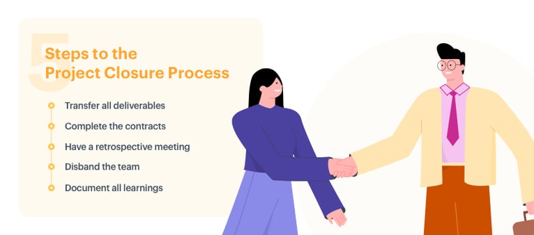 steps on how to close a project