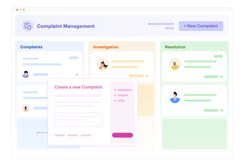 Complaint management management template Dashboard image - Kissflow