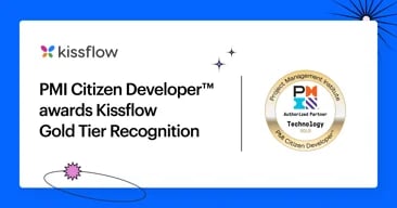 PMI Citizen Developer™ awards Kissflow Gold Tier Recognition