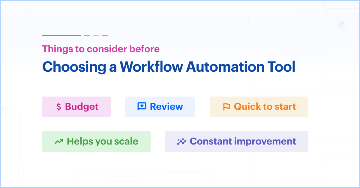 How to Choose a Best Workflow Automation Tool