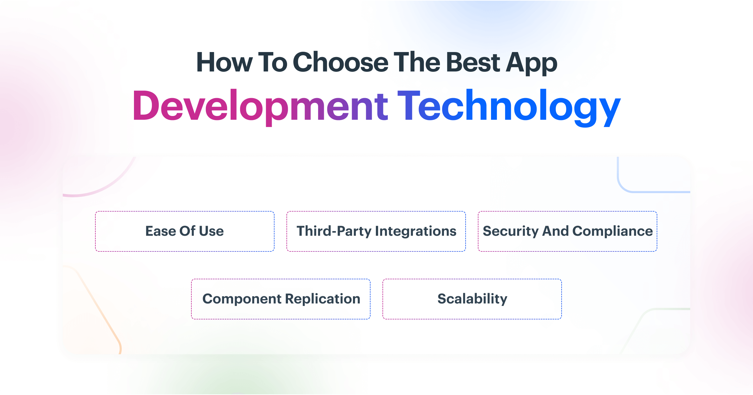 How to choose the best app development technologies 