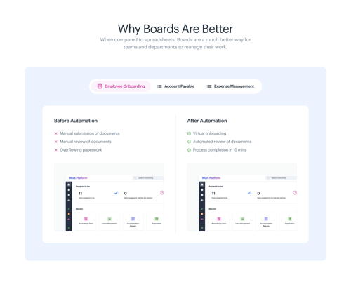 comparison with features list