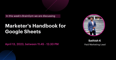 Marketer's Handbook for Google Sheets