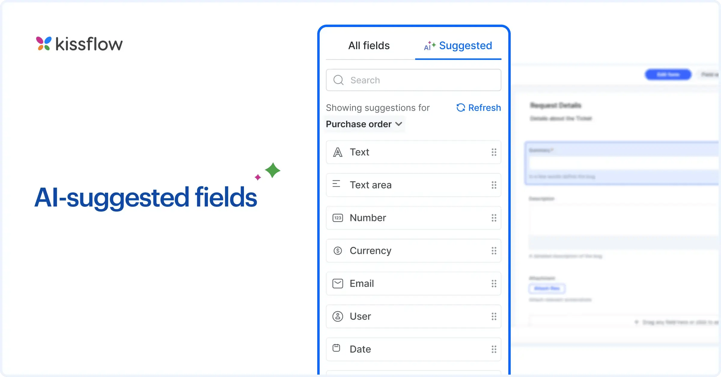 Kissflow ai suggested fields