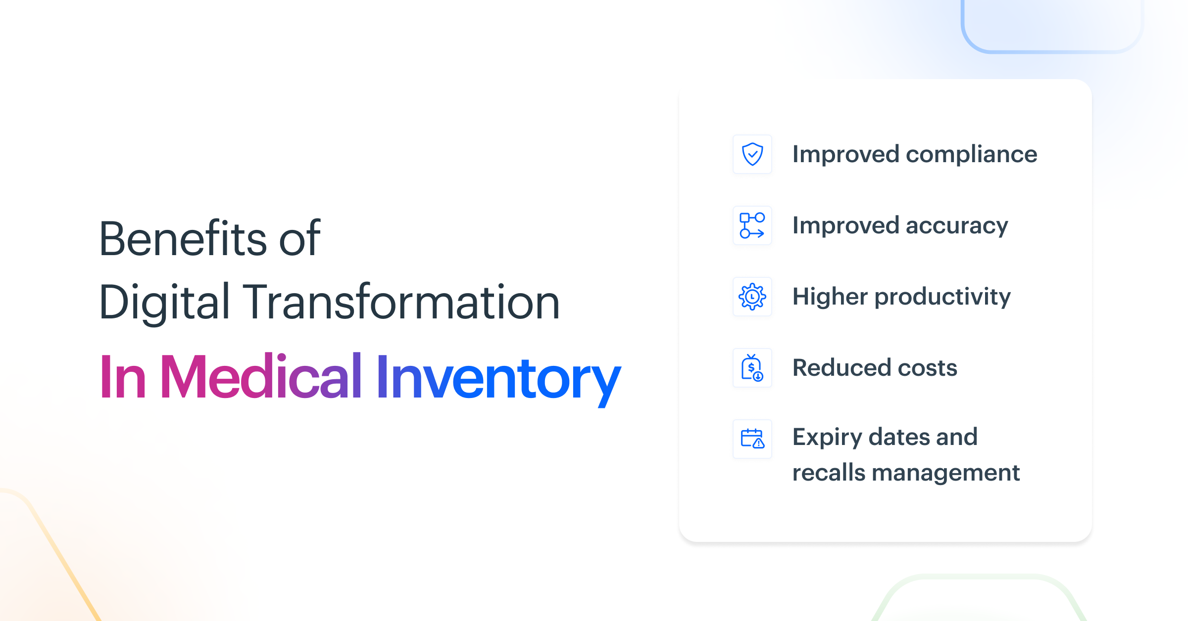 Benefits of Digital Transformation in Medical Inventory