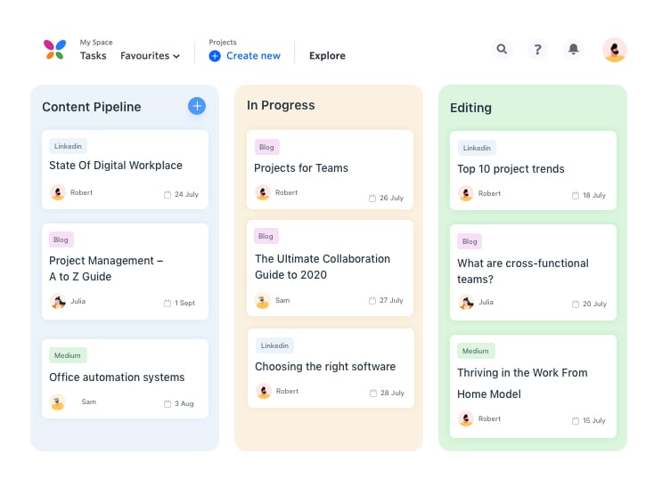 editorial calendar project management