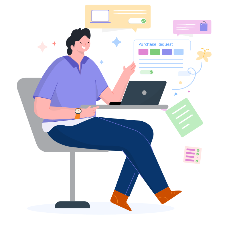 Purchase requisition tracking software