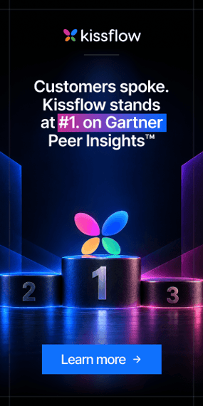 Customers spoke. Kissflow stands at #1 on Gartner Peer Insights