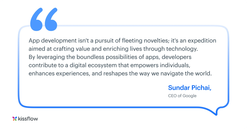 quote on application development by sundar pichai