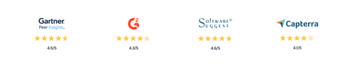 Simple logo showcase withs star rating - https://campaigns.kissflow.com/app-development-software/