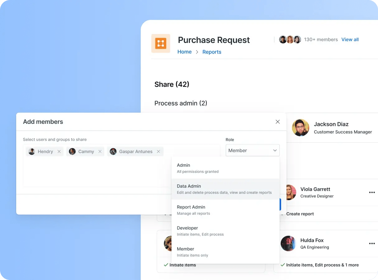 workflow creator - team management
