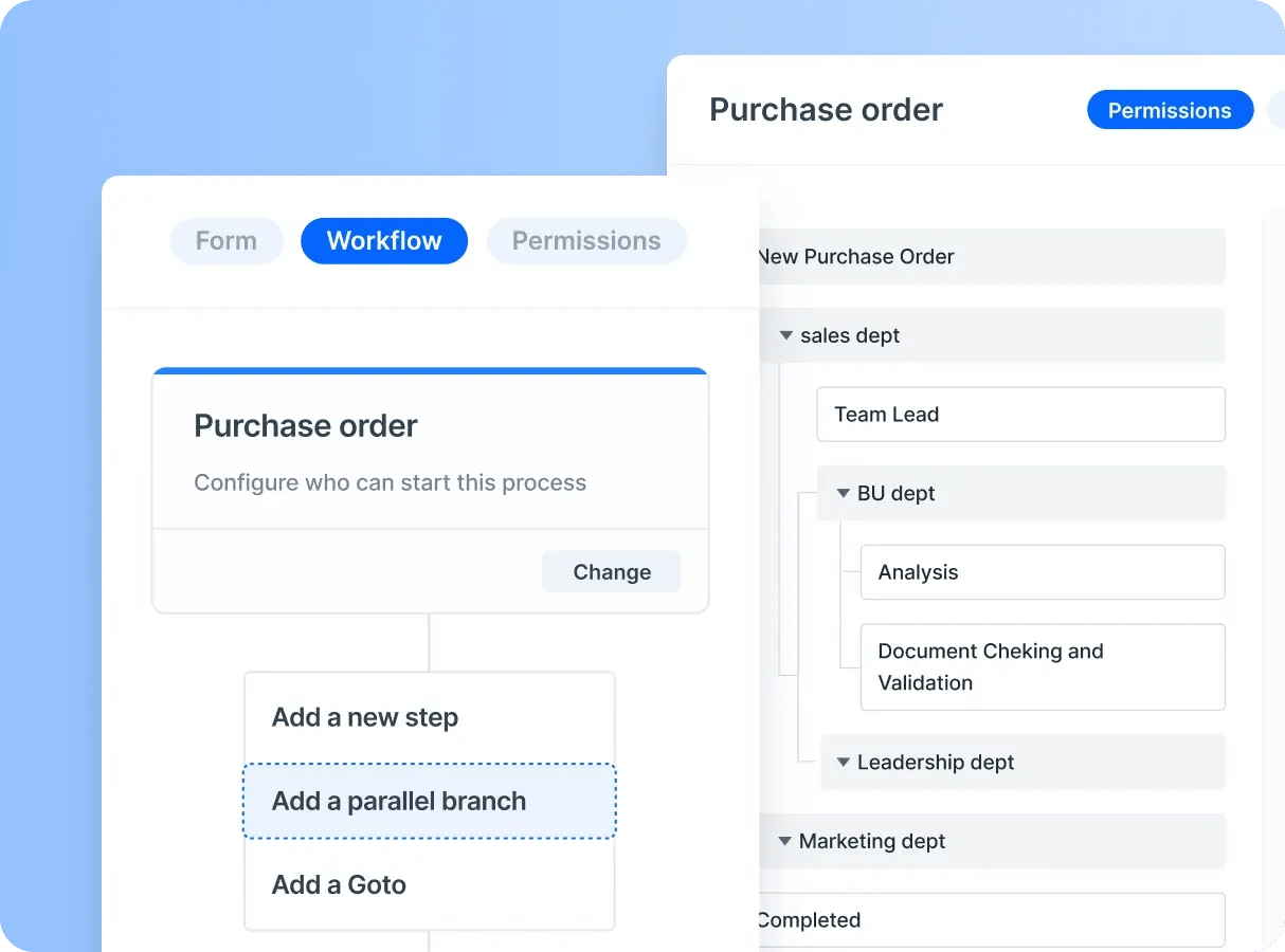 Example of workflow design