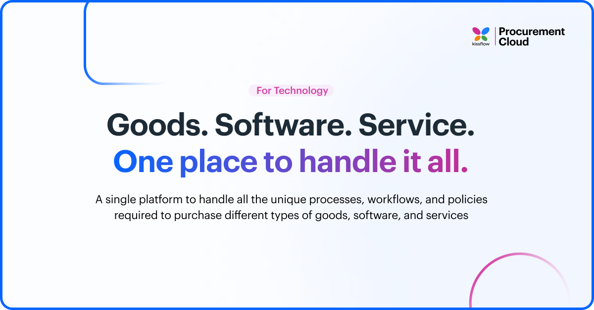 Technology and procurement | Kissflow Procurement Cloud
