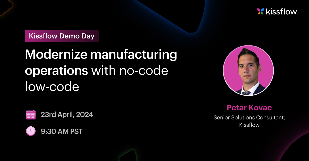 Modernize Manufacturing Operations with no-code low-code.