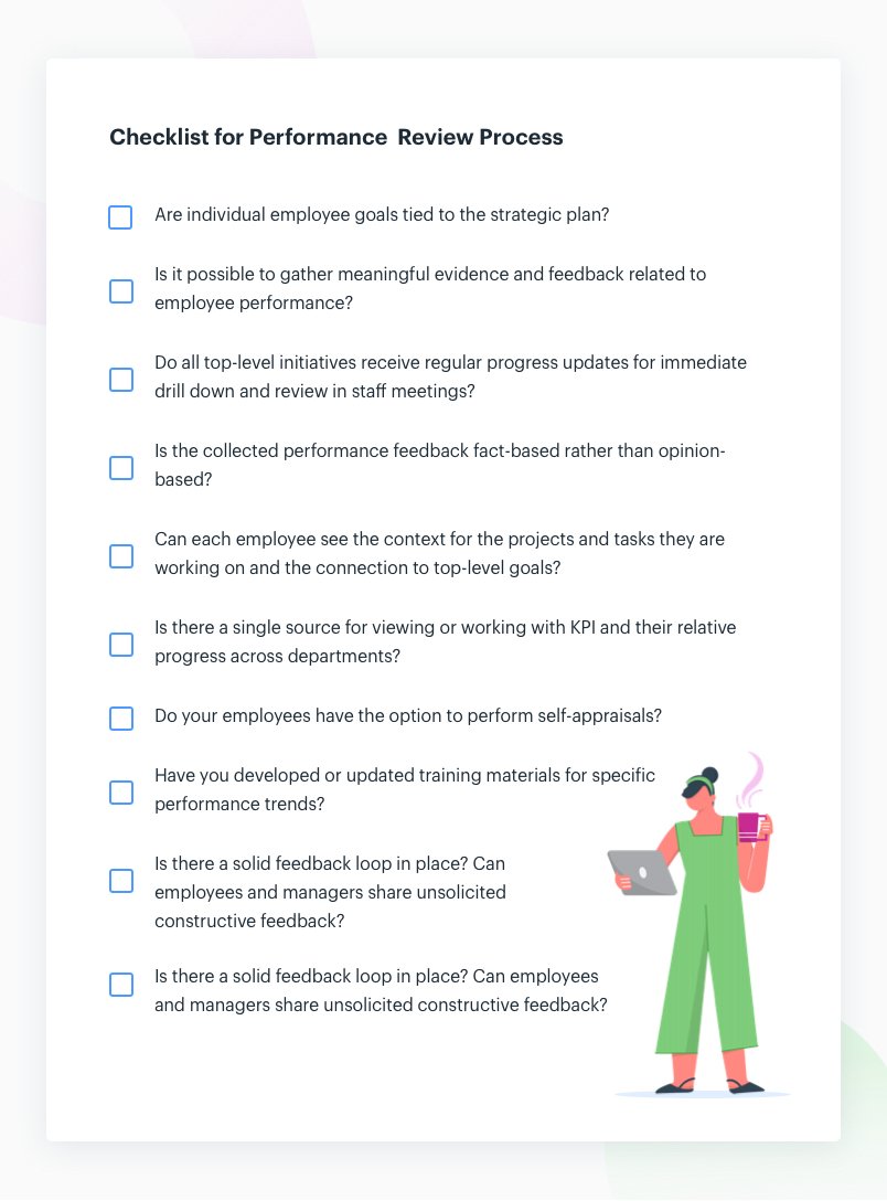 Performance management checklist
