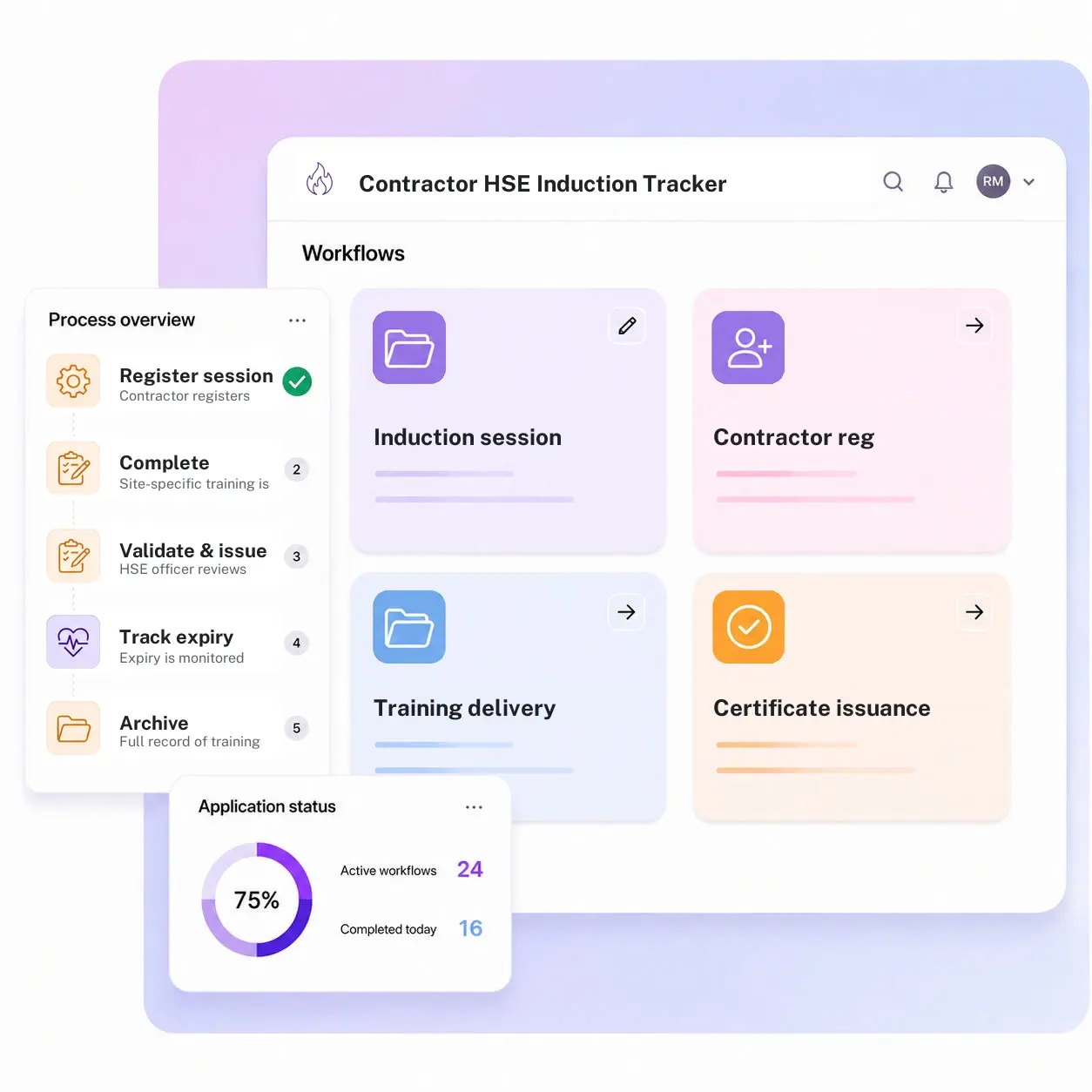 Contractor HSE Induction Tracker