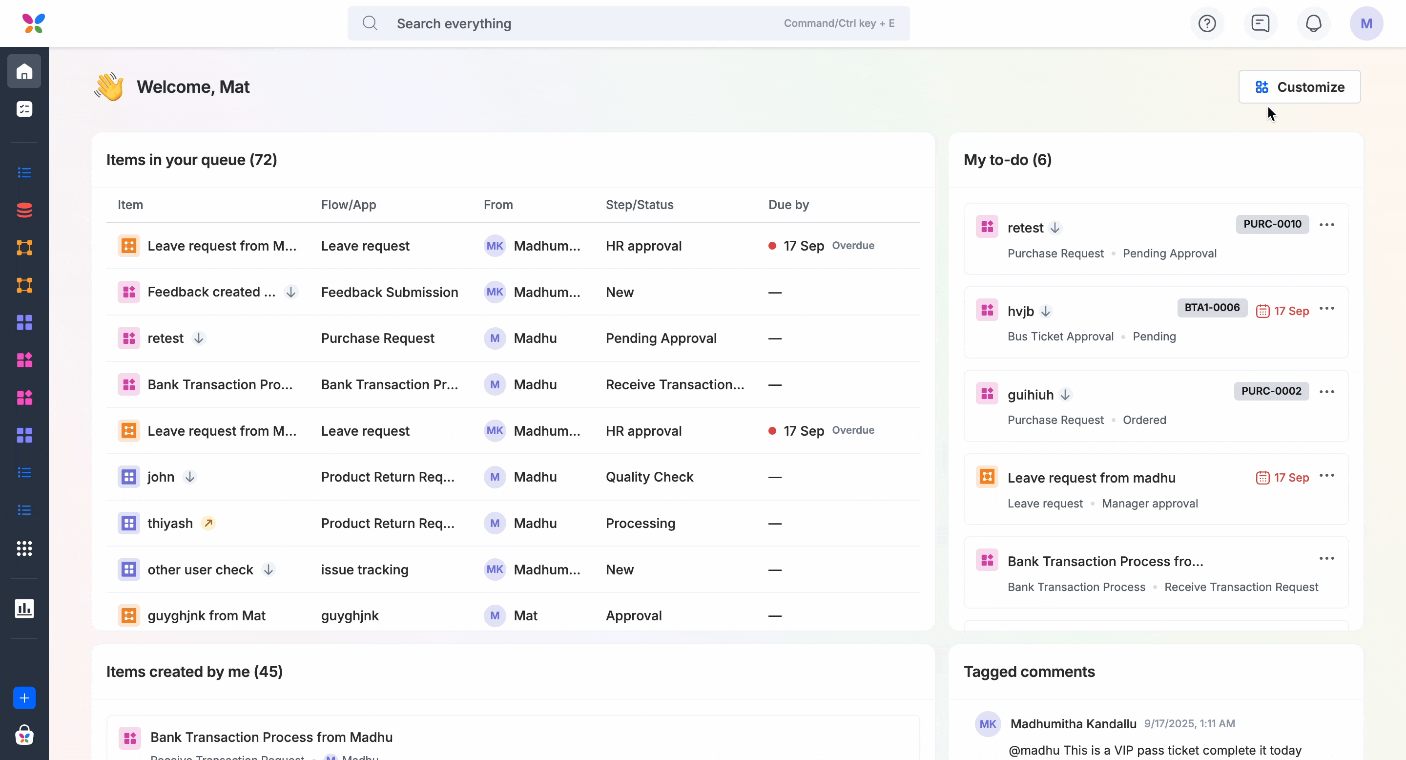 New customizable homepage