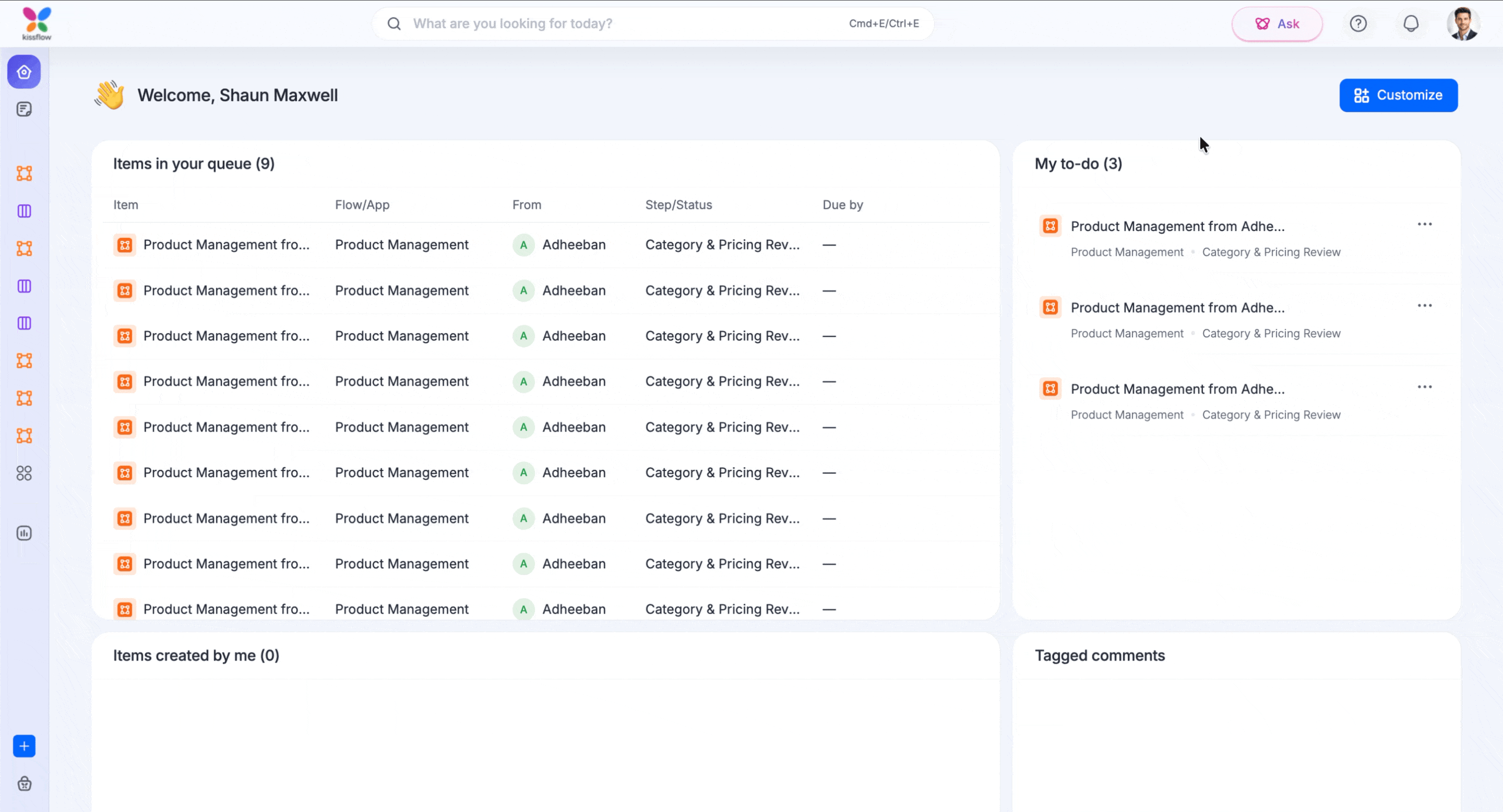 Ask AI agent for workflow insights